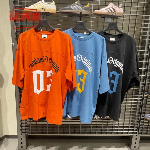 adidas三叶草男纯棉oversizeT恤