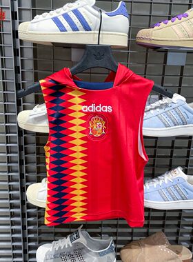adidas西班牙女子连帽无袖背心
