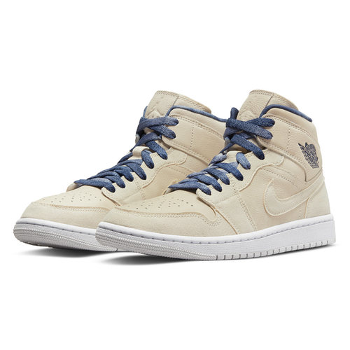 正品耐克女子JORDAN 1 MID经典复古休闲篮球板鞋夏新款DM9126-104
