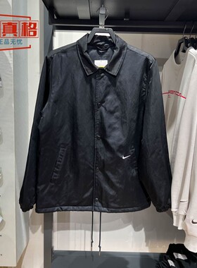 耐克男子2025春新款拒水保暖印花宽松运动翻领夹克外套HJ3876-010