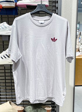 adidas阿迪达斯三叶草26春夏男子印花纯棉休闲运动短袖T恤 LE7354