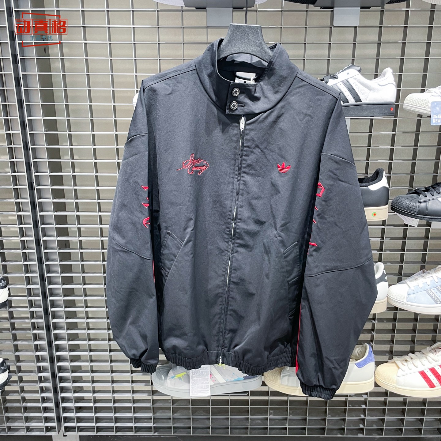 阿迪达斯三叶草男子2026秋OG JACKET刺绣运动休闲夹克外套 LD3790