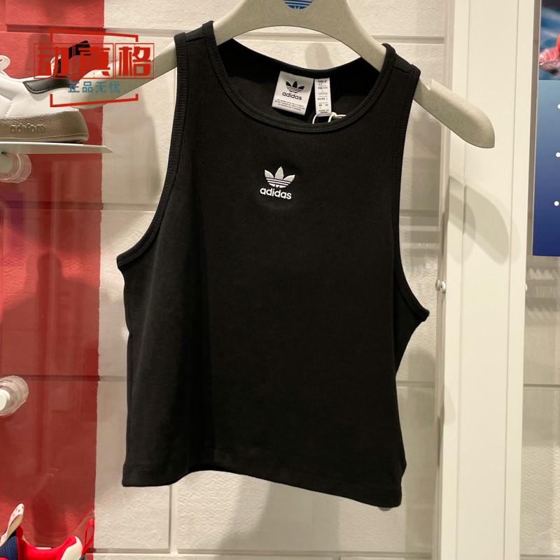阿迪达斯三叶草女子运动修身背心T恤2025夏季IW5736 IY9650 9651