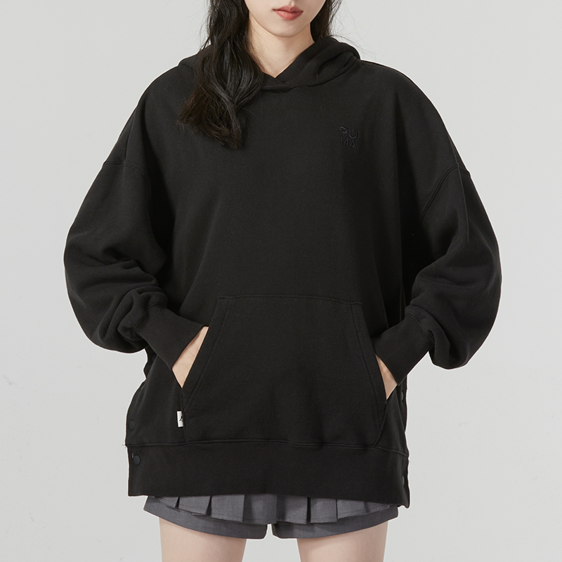PUMA彪马女子Infuse Oversized宽松运动纯棉卫衣春新款537646-01