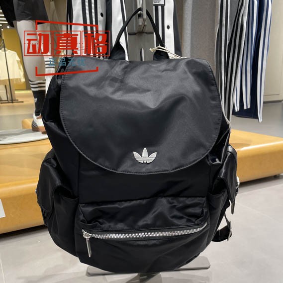 阿迪达斯男女款可调节翻盖双肩包