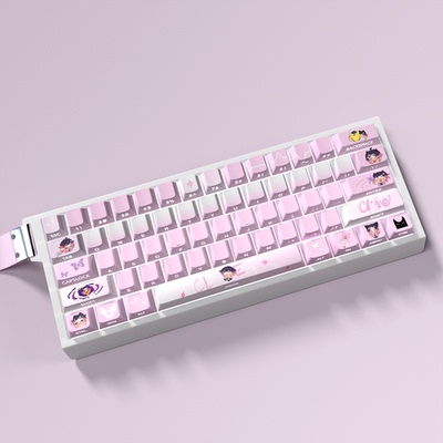暮蝶主题键帽适配60/64/68磁轴键盘热升华原厂侧刻透光ez63Ace60