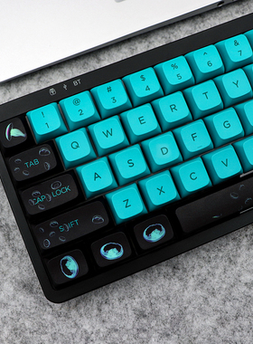 水母键帽热升华141key PBT机械键盘键帽GH60/64/68/96/104客制化