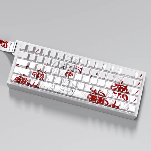 侧刻锦木千束二次元主题键帽原厂透光pbt热升华适配60/64/68ND63