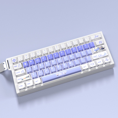 捷风小旋风原厂键帽侧刻透光适配made68wooting60he磁轴机械键盘
