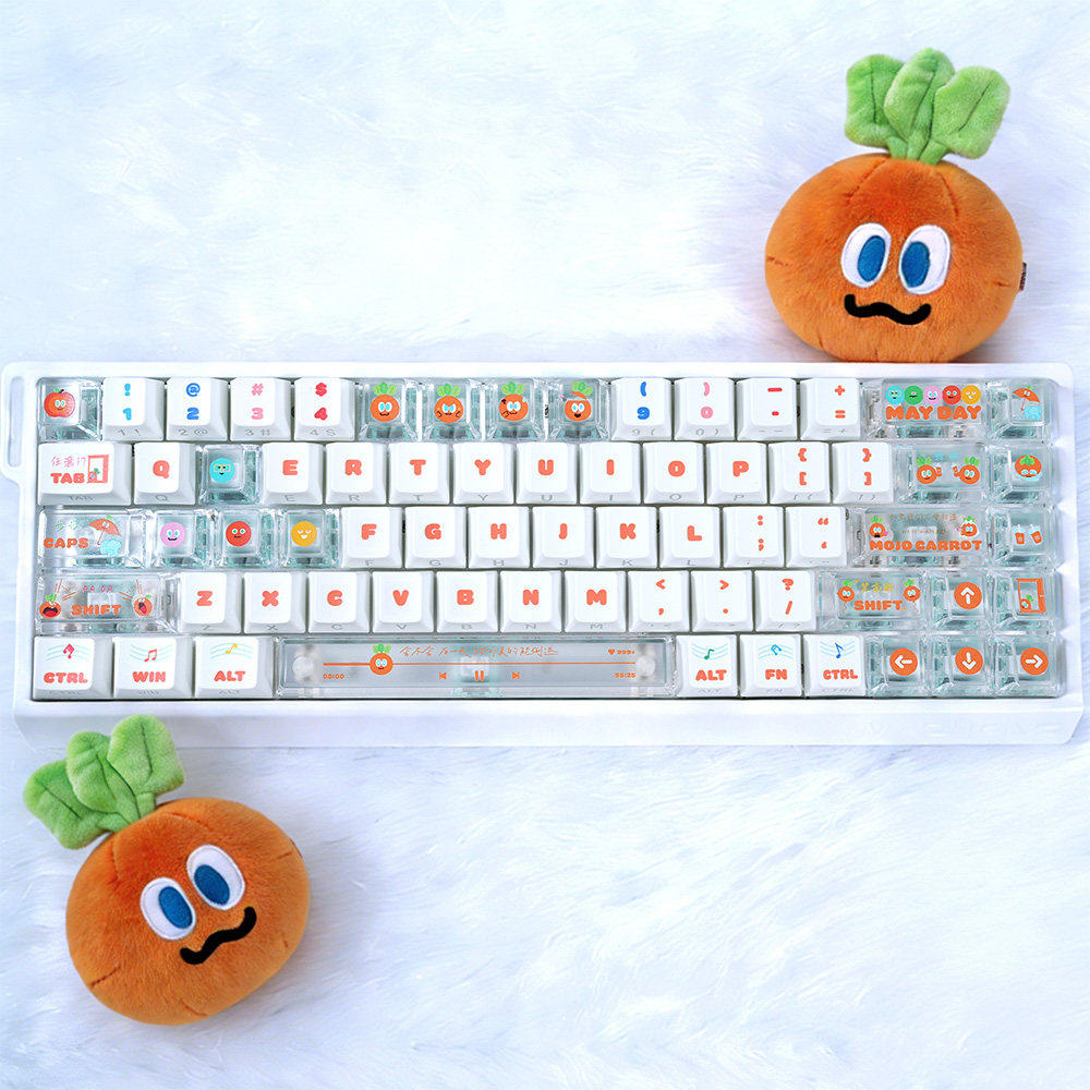 卜卜键帽PBT原厂高度透光PC个性增补适配磁轴机械键盘ev63wooting