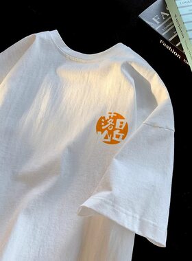 纯棉短袖t恤男女夏百搭圆领上衣