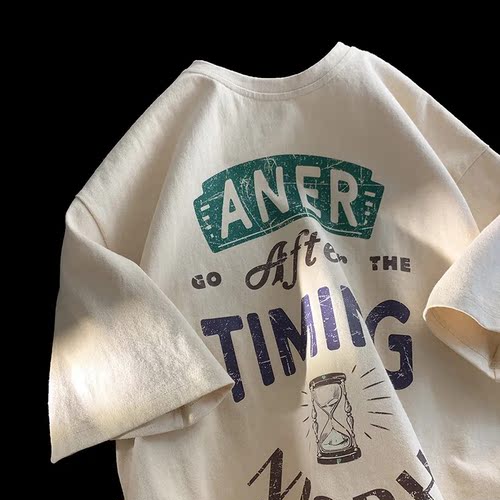 大牌出口外贸专柜撤回清仓捡漏~美式潮牌纯棉短袖t恤男女百搭上衣