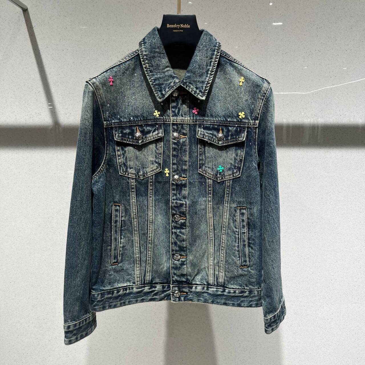 欧洲站秋季男士牛仔外套时尚夹克