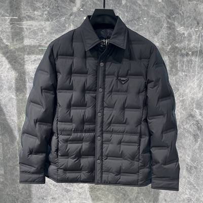 欧货高端秋冬季男士羽绒衬衫修身