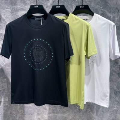 欧货高端夏季男士虎头短袖t恤