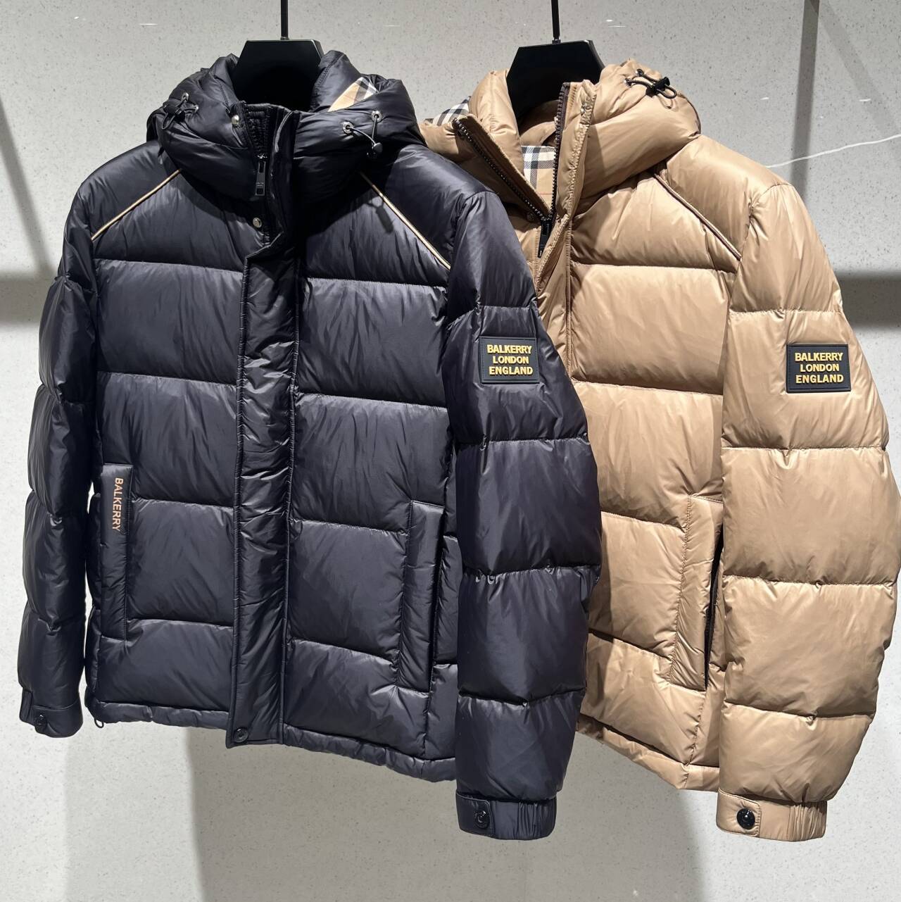 欧货高端冬季男士羽绒服连帽修身