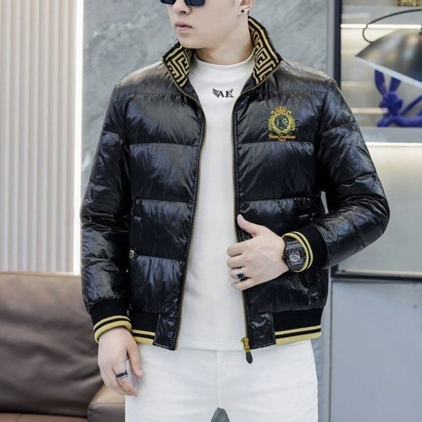 欧货高端冬季男士羽绒服立领修身