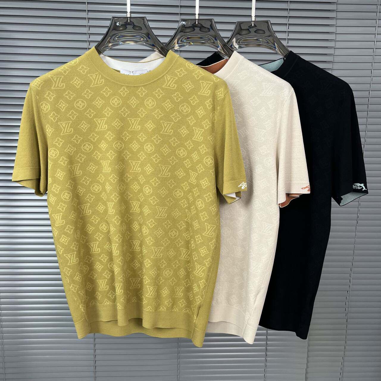 欧货高端夏季男士冰丝伊力特短袖t恤潮牌时尚半袖打底针织衫凉T薄