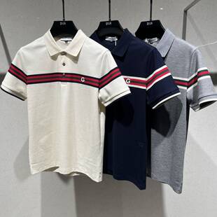 t恤翻领polo衫 欧货高端夏季 男士 短袖 带领上衣T 潮牌轻奢珠地棉半袖