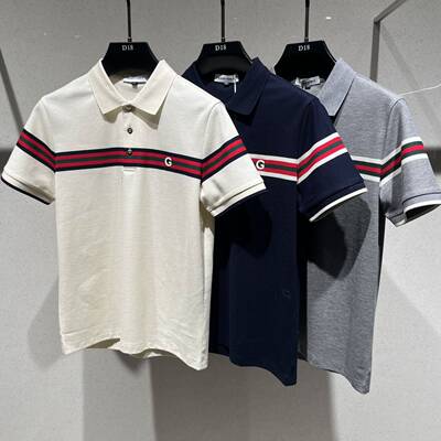 欧货高端夏季男士短袖翻领polo衫