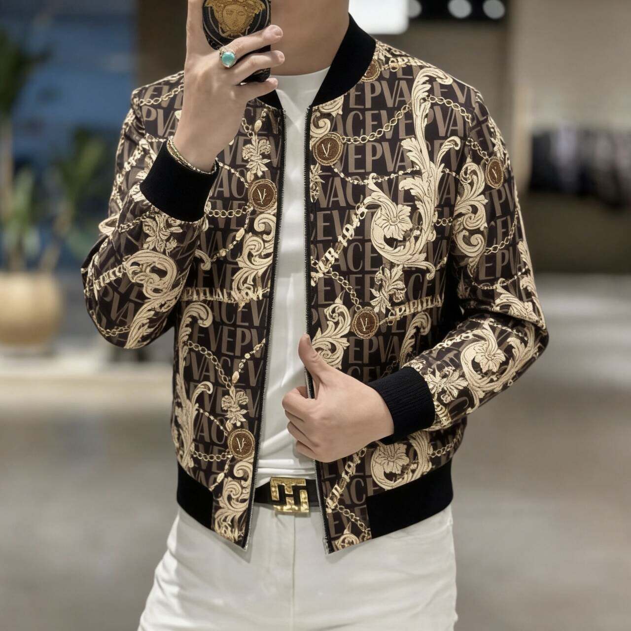 欧货春季男士长袖棒球领夹克外套