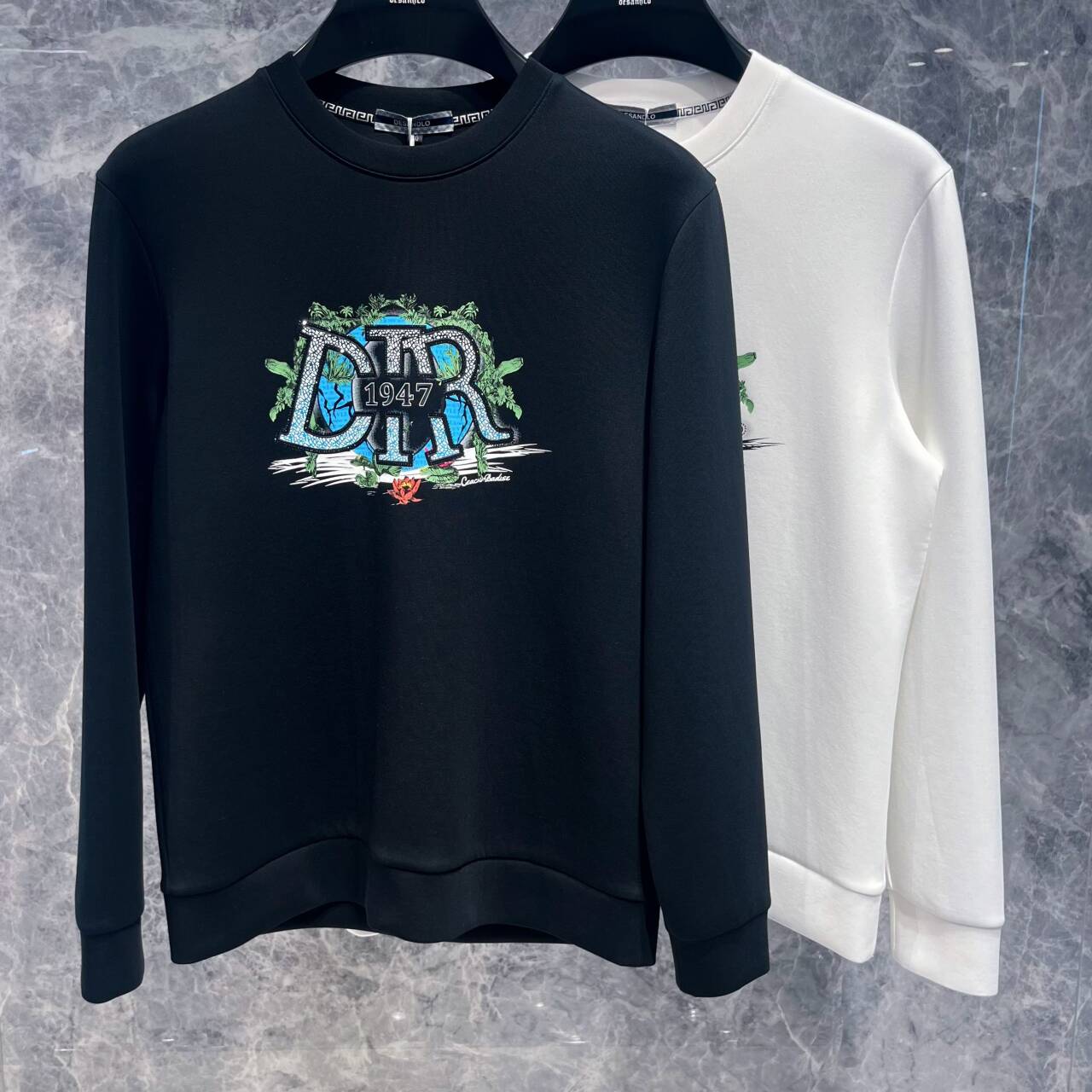 欧货高端秋季男士长袖卫衣圆领