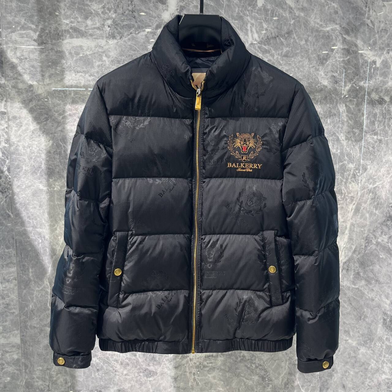 高端冬季男士老虎刺绣羽绒服外套