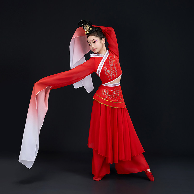 颂星辰赞九州红色水袖女童古典舞演出服剧目桃李杯艺考表演舞蹈服,童装/婴儿装/亲子装,儿童演出服,淘宝优惠券,粉丝福利购,淘宝优惠卷