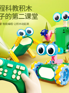 儿童益智力拼装模型编程科教积木