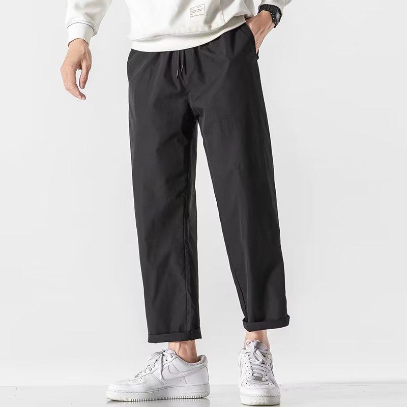 9分裤男夏季休闲裤男士纯棉裤青年薄款直筒九分运动裤西裤港风潮
