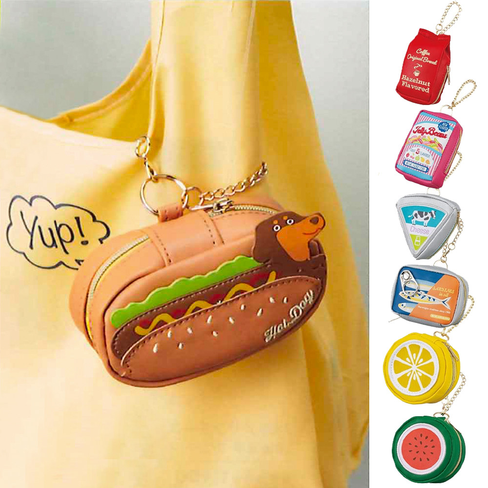 折叠购物袋挂件日本YUP环保袋便携创意趣味咖啡芝士糖果西瓜收纳