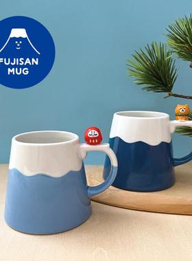 富士山杯日本DECOLE日式陶瓷马克杯达摩柴犬牛奶咖啡水杯300ml