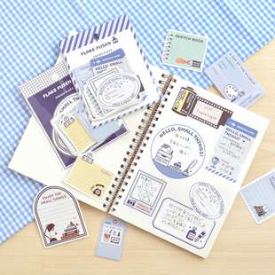 Eric便签备忘条橡皮印章作家松原衣理子日本手帐贴纸素材N次贴