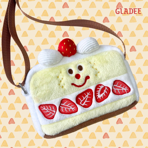 日本GLADEE白奶油蛋糕斜挎包