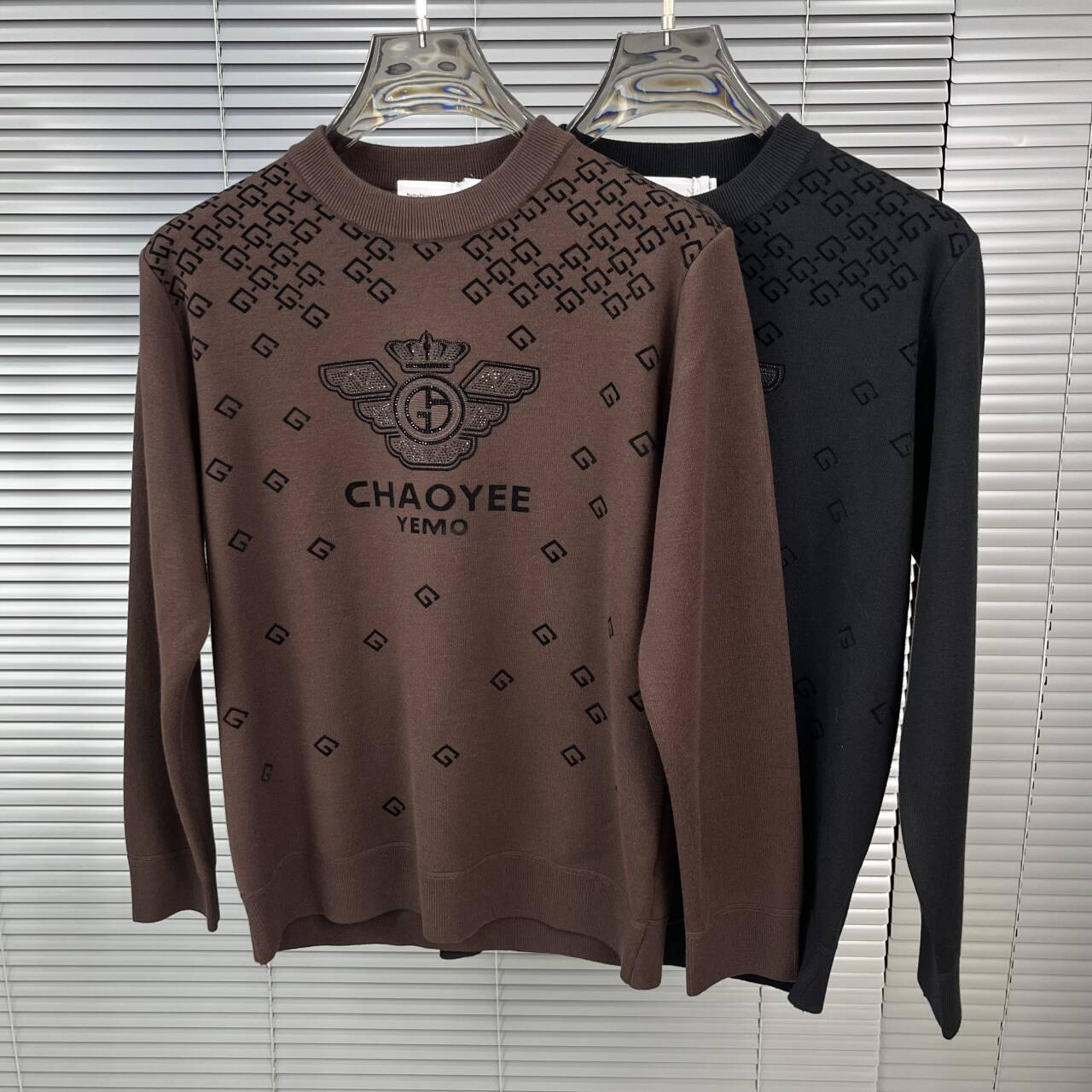 欧货冬季男士长袖加绒加厚羊毛衫