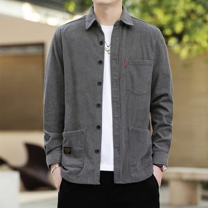 2024秋季宽松灯芯绒外套男大码港风boy休闲潮流衬衫6020-P38,男装衬衫,星座222
