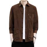 2024秋季宽松灯芯绒外套男大码港风boy休闲潮流衬衫6020-P38，男装衬衫，星座222