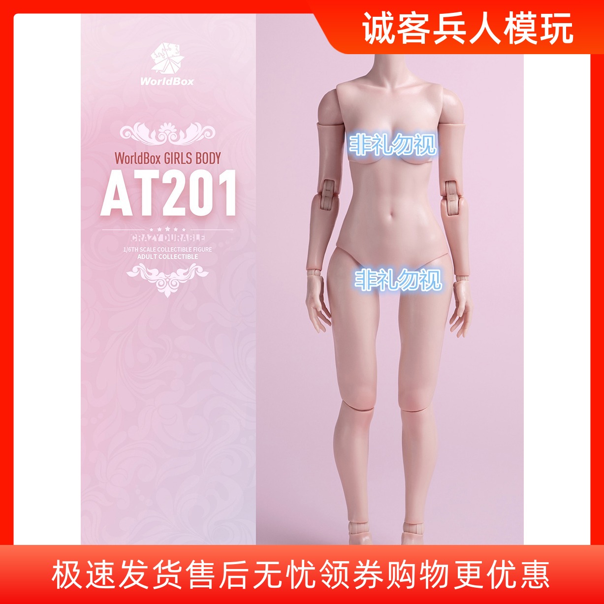 WorldBox1/6关节可动女素体现货