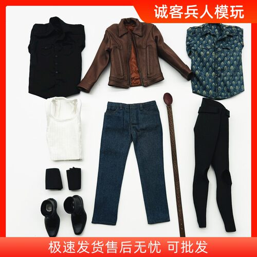 现货1/6兵人金刚狼5.0皮衣牛仔裤 衬衣T恤 衣服 皮带 配件等 非HT