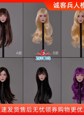 现货Z6TOYS ZC016 1/6 亚洲可动眼美女头雕 月月 共6款