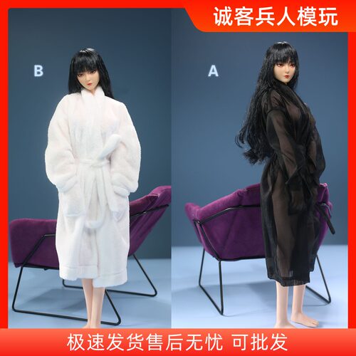 现货JIAOUDOLL 1/6女兵人 性感浴袍套装 含头雕包胶素体 JO23X-08