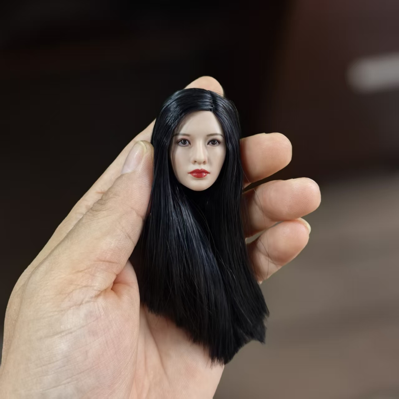 1/6女兵人偶头雕模型系列 亚洲植发美女头雕精妆版 似柳岩