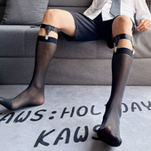 袜商务男日系丝滑透气性感男士 3双装 丝袜正装 薄款 休闲小腿袜 男士