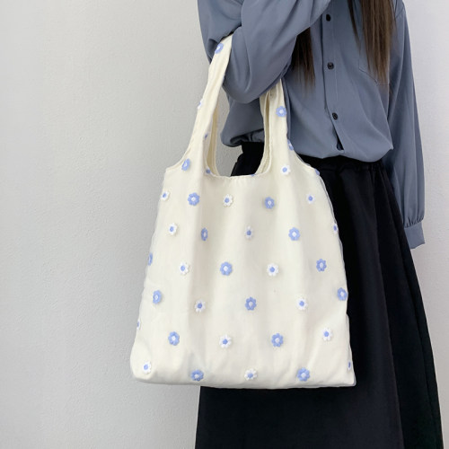 中国风刺绣帆布包女单肩网纱包