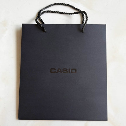 菁菁礼品CASIO卡西欧手提袋子 手表专柜拎袋 礼品袋子布 纸袋黑色