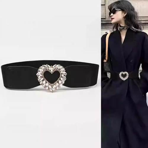 弹力裙带装饰高级感爱心腰封百搭