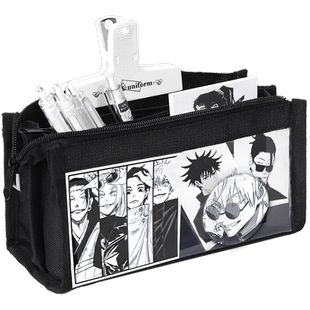 痛包笔袋大容量透明文具盒初中生高中铅笔盒男女生二次元风吧唧小食量文具袋diy材料高颜值2026年新款小学生