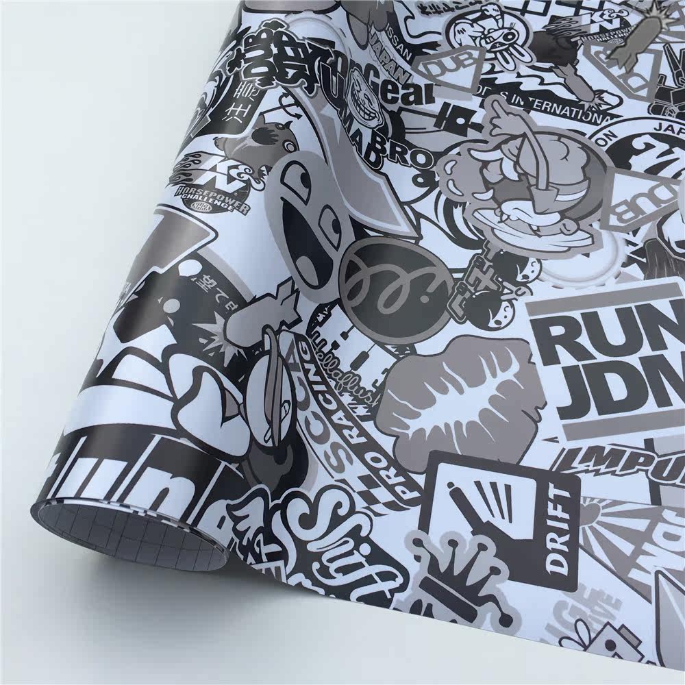 电动车改装尾箱贴纸贴膜改色膜