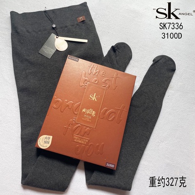 冬季深灰色美腿SK7336保暖连裤袜