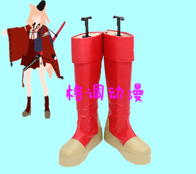 C0856fate grand order 铃鹿御前 cosplay鞋 cos鞋动漫鞋